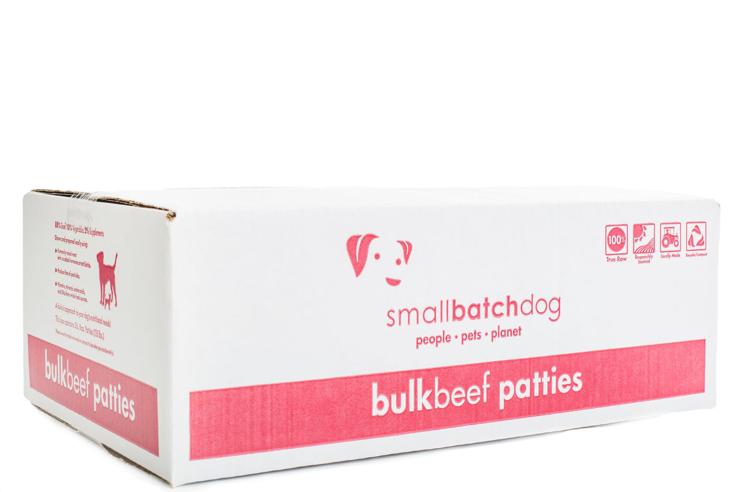 Small Batch 18 lbs Case Bulk Patties for Dogs