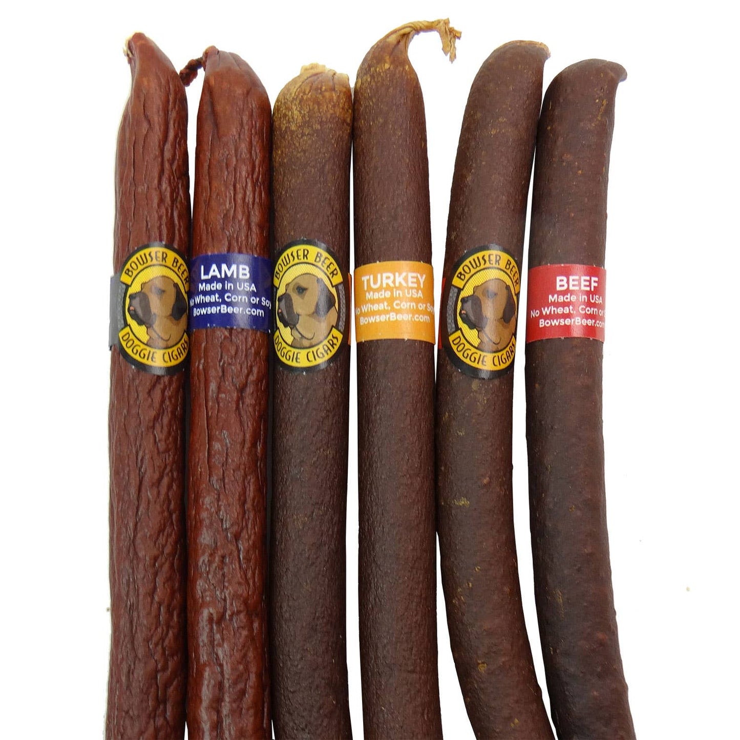 Bowser Doggie Sausage Cigar 25-packs (Turkey, Beef, or Lamb)