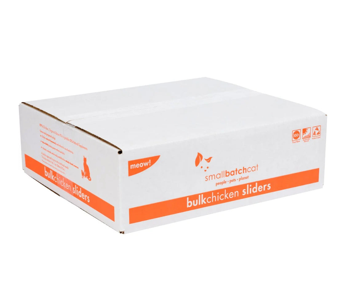 Small Batch 1 oz sliders for cats 9 lb Bulk Box-usually need to order which takes approx one week